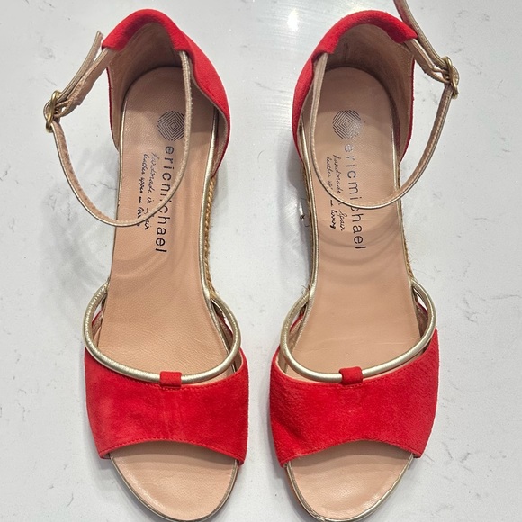 Eric Michael Red Women's Sandals - Picture 1 of 2